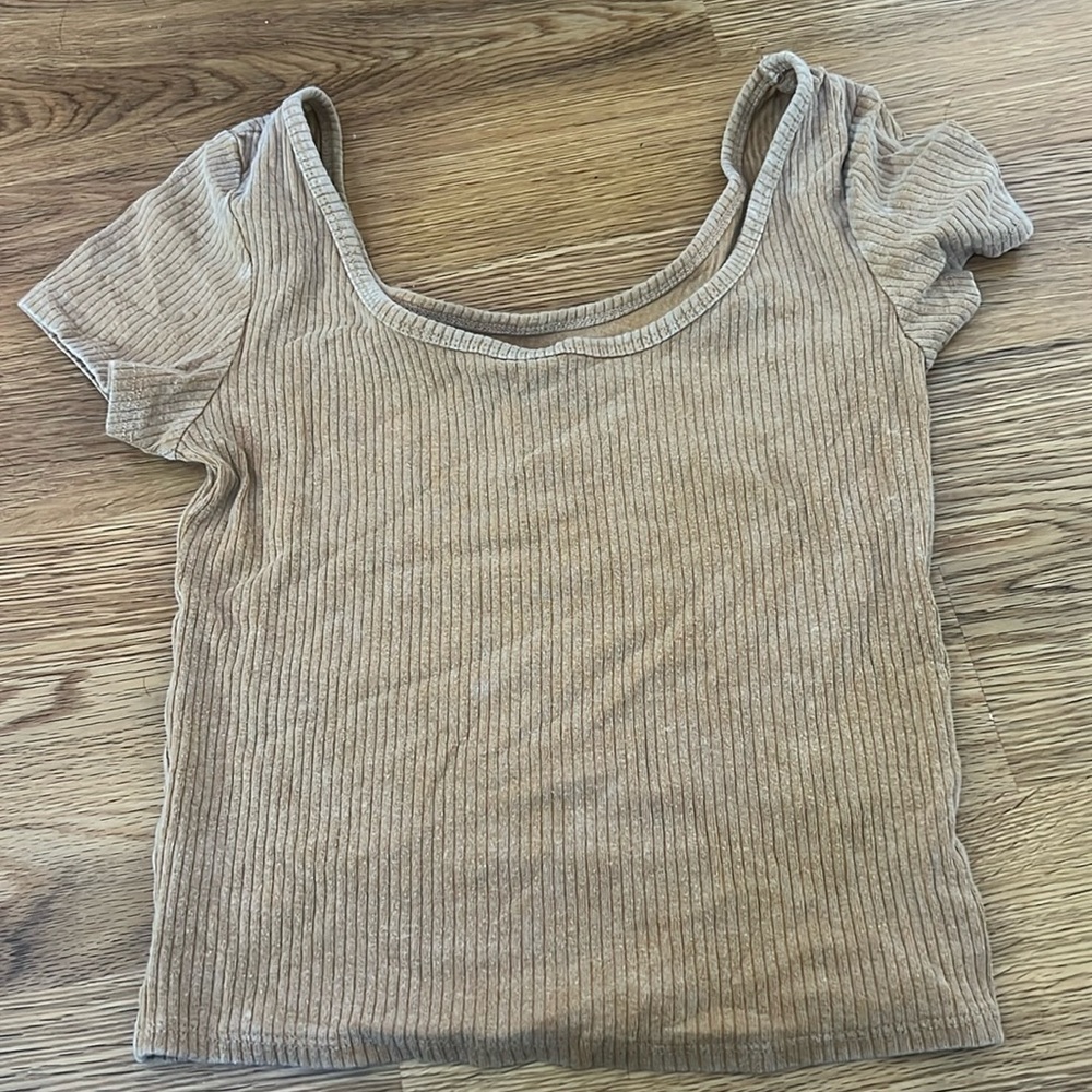 Light brown crop top